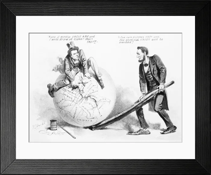 Framed Print : The Rail Splitter at Work Repairing the Union by J.E. Baker Framed Print : The Rail Splitter at Work Repairing the Union by J.E. Baker