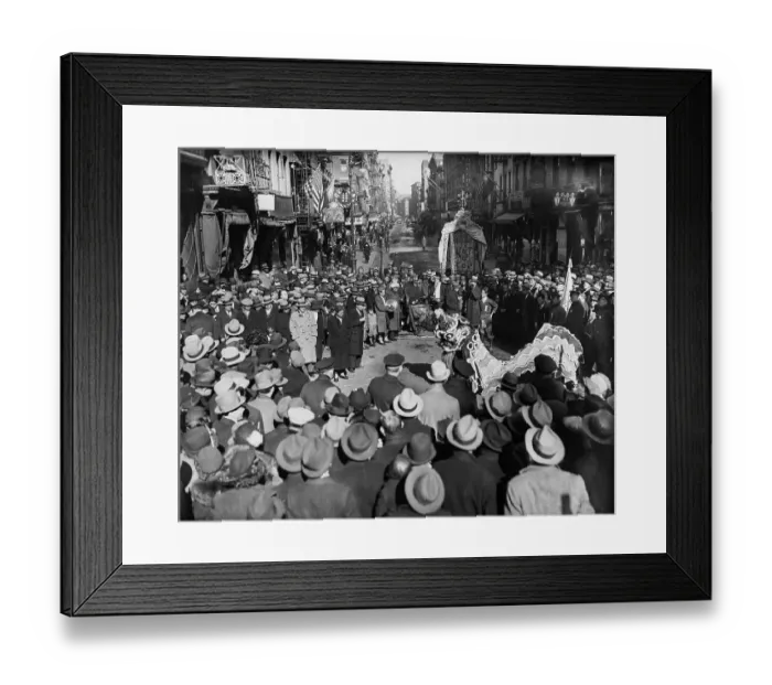 Framed Print : View of Parade and Spectators for Chinese New Year Framed Print : View of Parade and Spectators for Chinese New Year