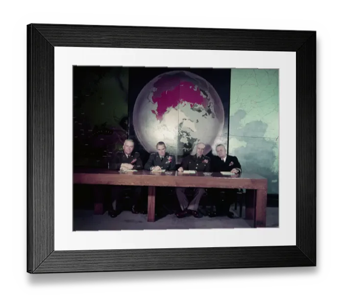 Framed Print : Joint Chiefs of Staff Sitting at Global Table Framed Print : Joint Chiefs of Staff Sitting at Global Table