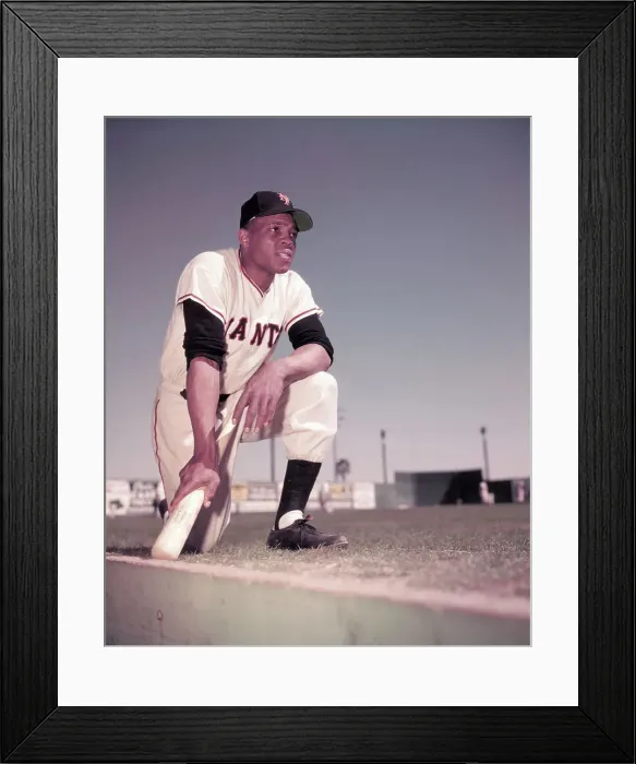 Framed Print : Portrait of Baseball Player Willie Mays