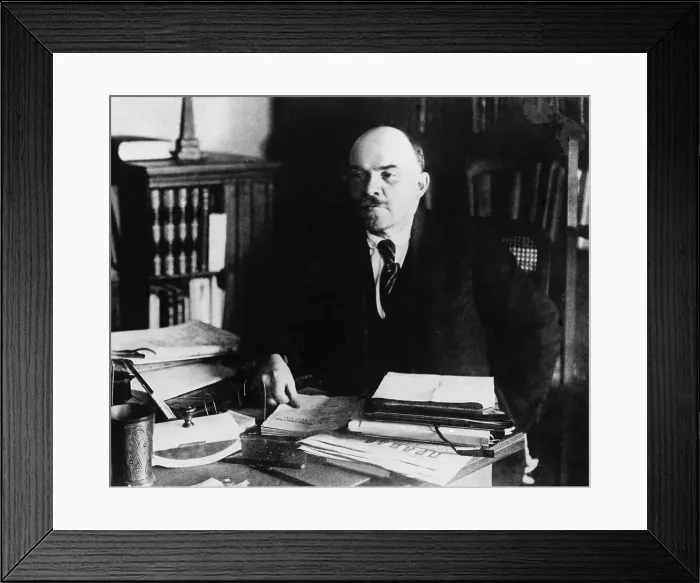 Framed Print : V I Lenin Seated At His Desk Framed Print : V I Lenin Seated At His Desk