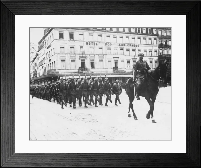 Framed Print : German Army Marching Through Brussels