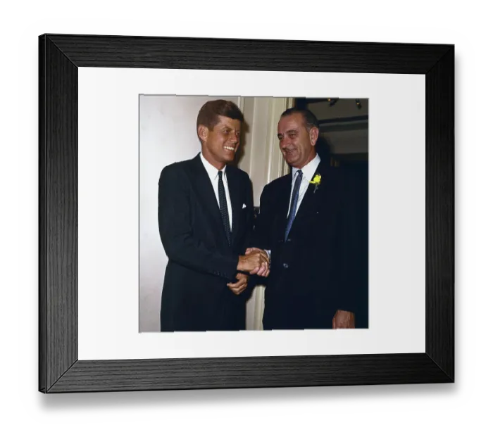 Framed Print : Lyndon Johnson and John F. Kennedy Framed Print : Lyndon Johnson and John F. Kennedy
