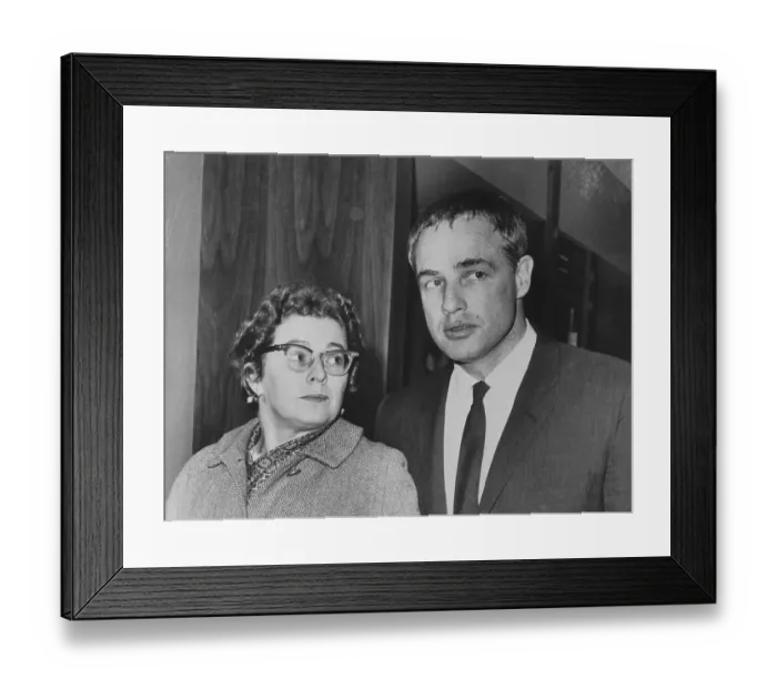 Framed Print : Marlon Brando with His Sister Framed Print : Marlon Brando with His Sister