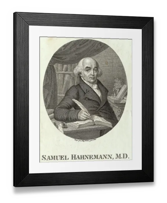Framed Print : Portrait of German Homeopathic Physician Samuel Hahnemann Framed Print : Portrait of German Homeopathic Physician Samuel Hahnemann