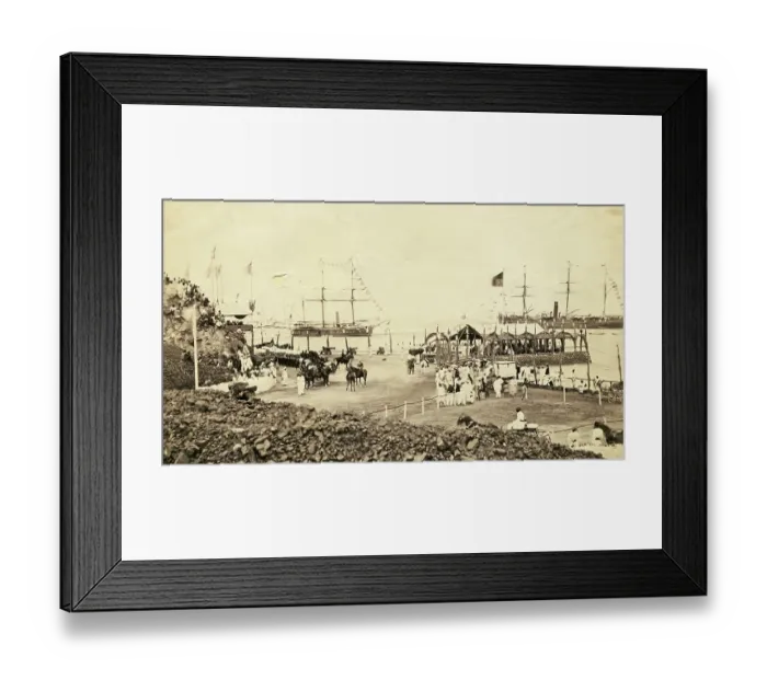 Framed Print : View of Suez Canal Opening Celebration Framed Print : View of Suez Canal Opening Celebration