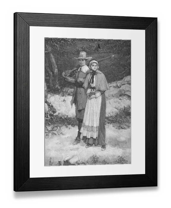 Framed Print : Puritans Going to Church Framed Print : Puritans Going to Church