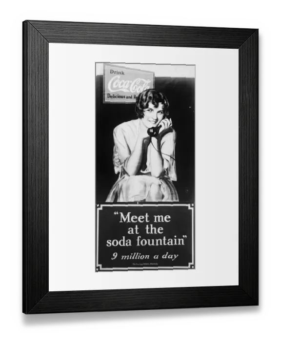 Framed Print : Advertisement for Coca-Cola Framed Print : Advertisement for Coca-Cola