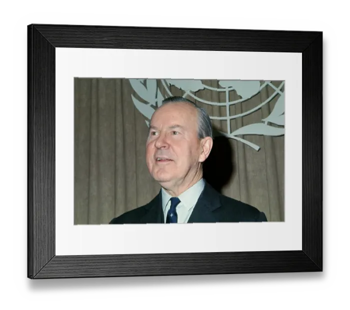 Framed Print : Portrait of Lester Pearson Framed Print : Portrait of Lester Pearson