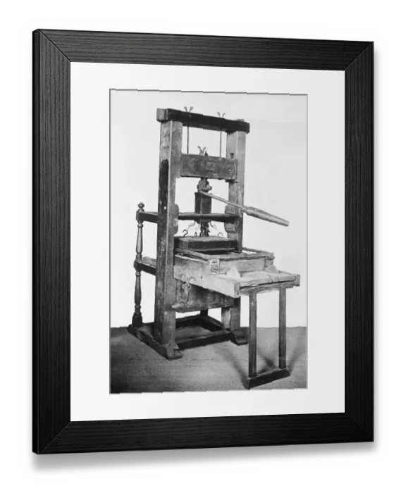 Framed Print : First American Printing Press