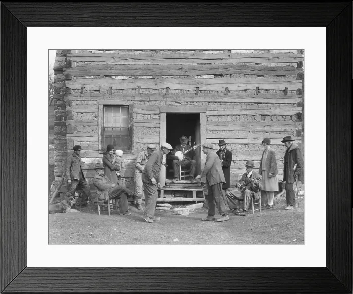 Framed Print : Music And Dancing In Front Of Farmhouse