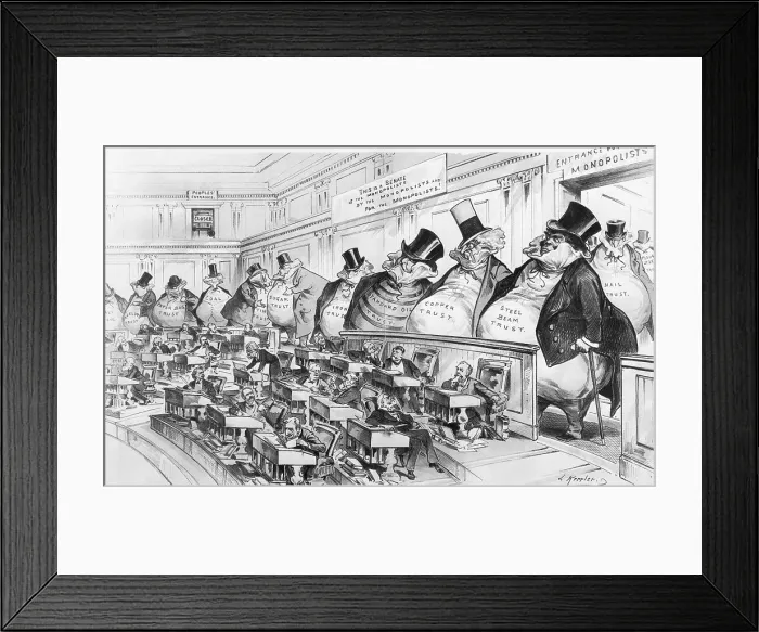 Framed Print : Political Cartoon Of Benjamin Harrison Framed Print : Political Cartoon Of Benjamin Harrison