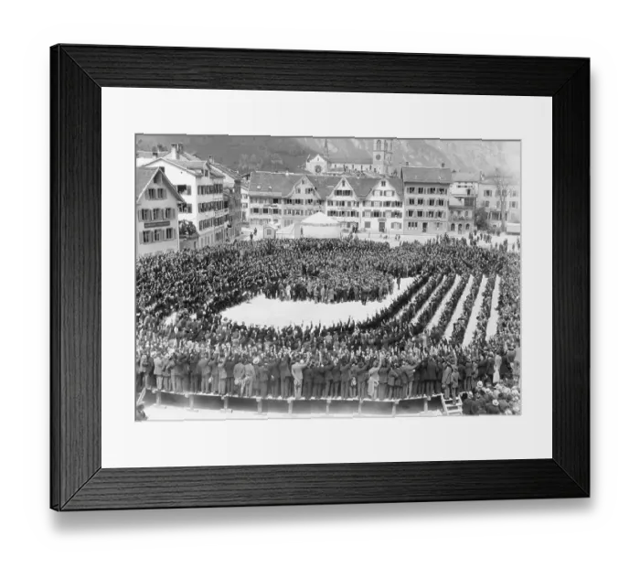 Framed Print : Swiss Voters Cast Their Votes in Public Square Framed Print : Swiss Voters Cast Their Votes in Public Square