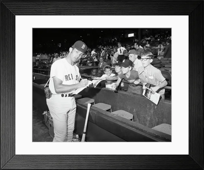 Framed Print : Luis Aparicio Signing Autographs Framed Print : Luis Aparicio Signing Autographs