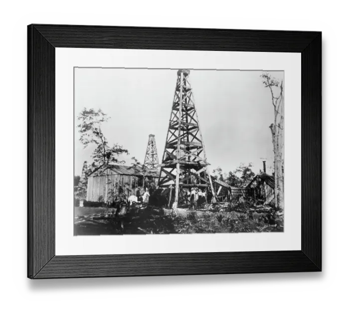 Framed Print : Early Oil Well Framed Print : Early Oil Well