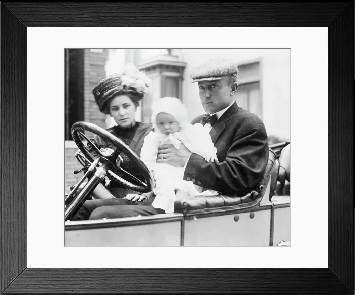 Framed Print : Ty Cobb and Family in Car Framed Print : Ty Cobb and Family in Car