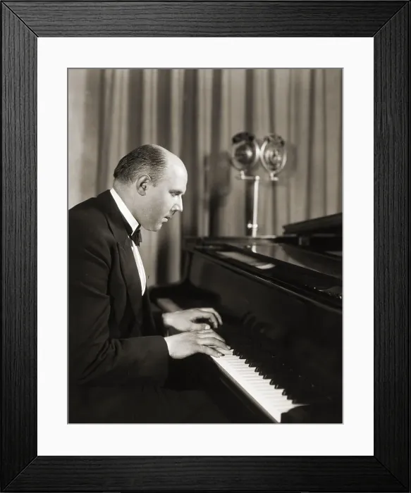 Framed Print : Walter Gieseking Playing Piano Intently Framed Print : Walter Gieseking Playing Piano Intently