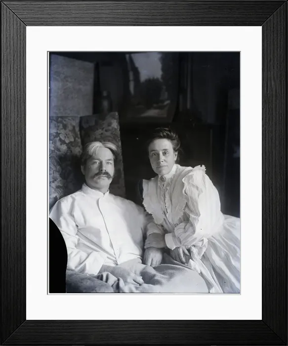 Framed Print : Portrait Of Edward Macdowell And Wife Framed Print : Portrait Of Edward Macdowell And Wife