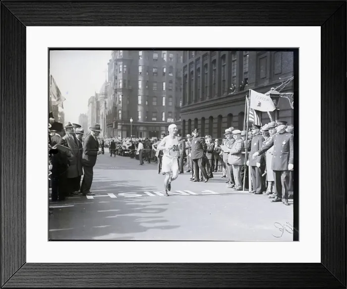 Framed Print : Man Running In Marathon Framed Print : Man Running In Marathon