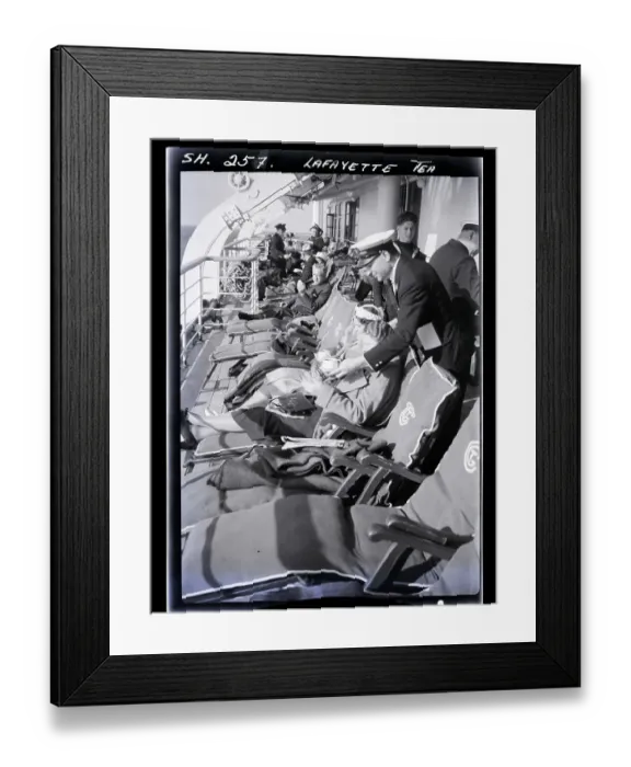 Framed Print : Steward Serving Tea on Ocean Liner Framed Print : Steward Serving Tea on Ocean Liner