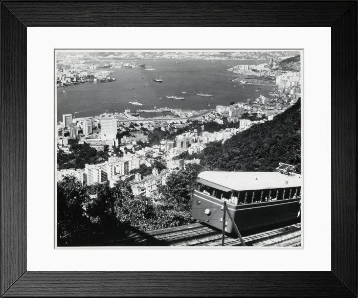 Framed Print : Peak Train With Hong Kong In Foreground Framed Print : Peak Train With Hong Kong In Foreground