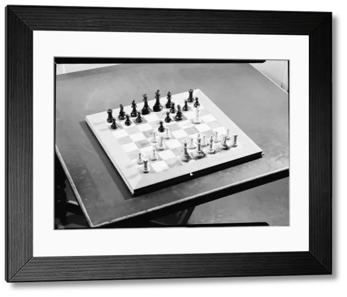 Framed Print : Chess Board with Moved Pieces Framed Print : Chess Board with Moved Pieces