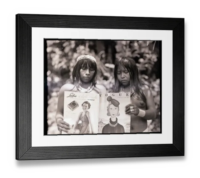 Framed Print : Tribal Women Reading Magazine Framed Print : Tribal Women Reading Magazine