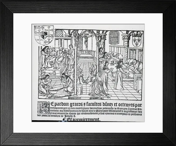 Framed Print : 15Th Century Hospital Scene Framed Print : 15Th Century Hospital Scene