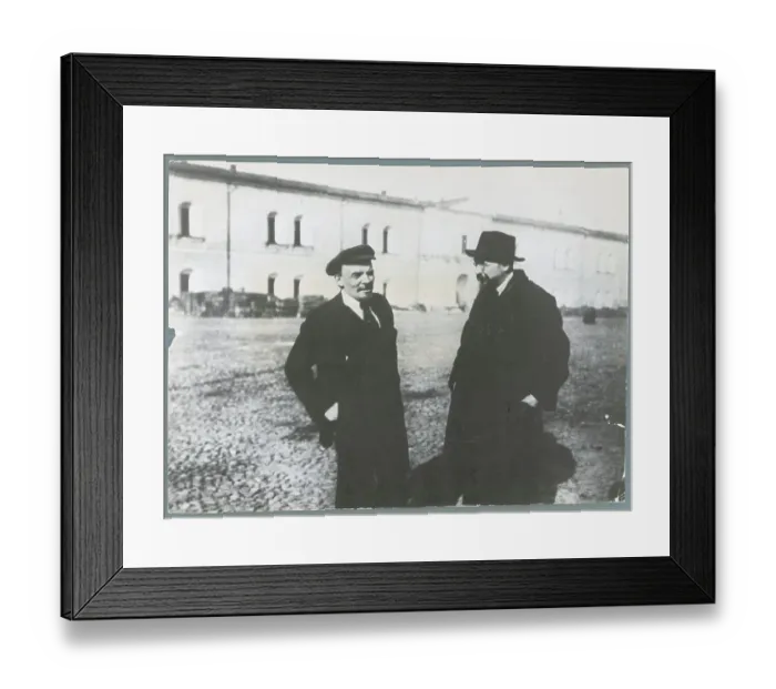 Framed Print : Vladimir Lenin Strolling in Yard Framed Print : Vladimir Lenin Strolling in Yard