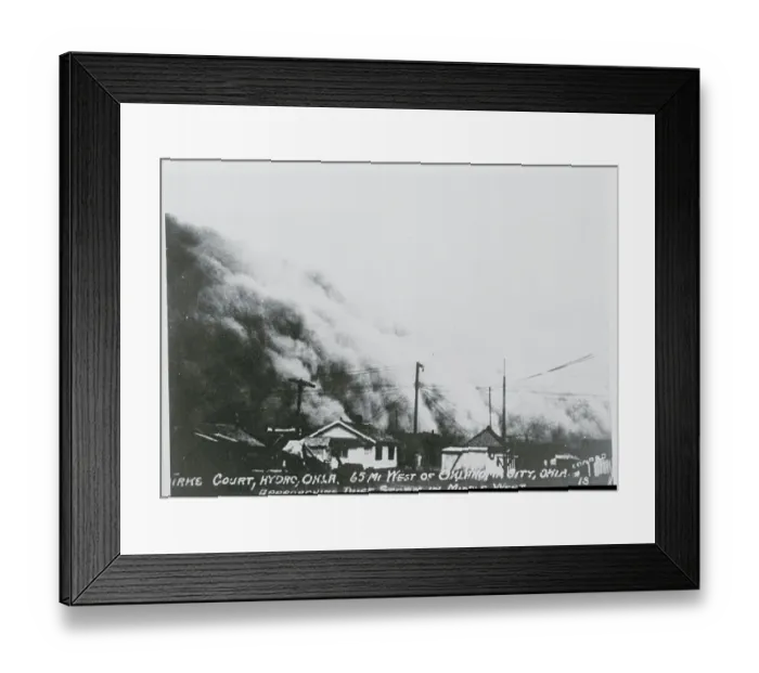 Framed Print : Dust Cloud Moving Towards a Town Framed Print : Dust Cloud Moving Towards a Town