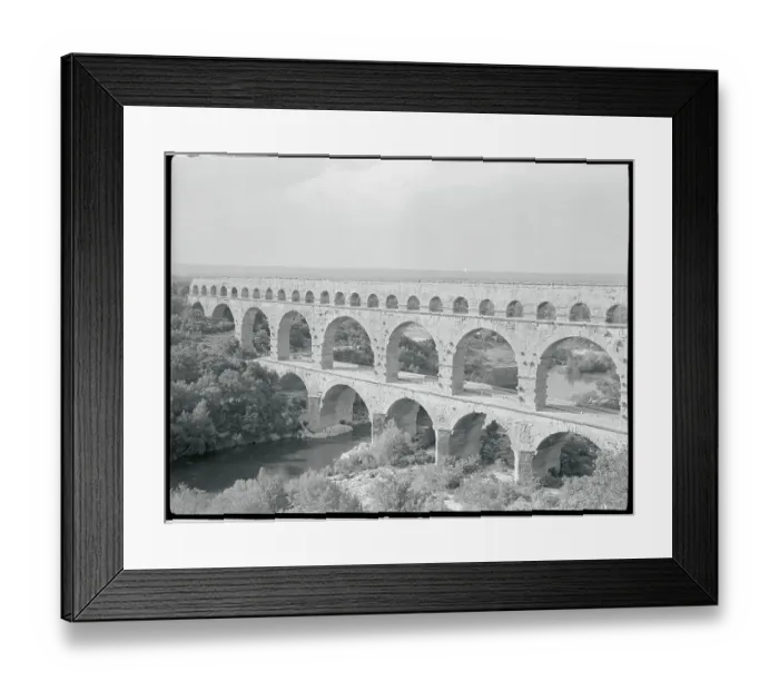 Framed Print : View of Aqueduct in France Framed Print : View of Aqueduct in France