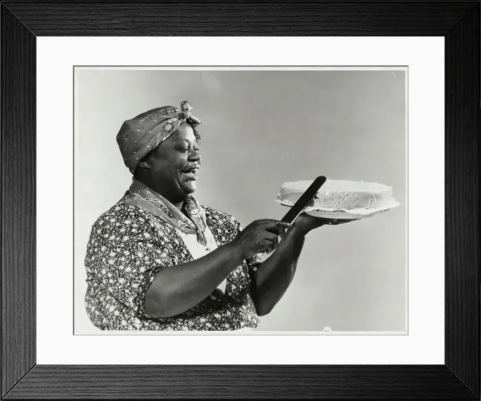 Framed Print : African American Mammy Icing Cake Framed Print : African American Mammy Icing Cake