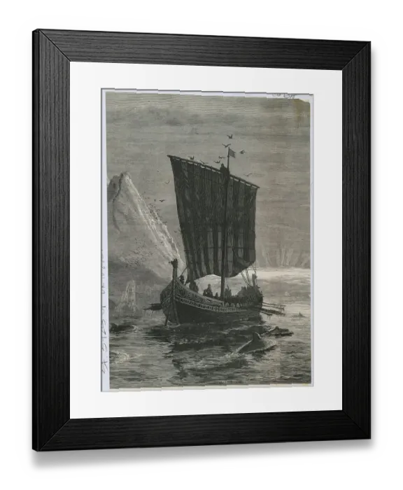 Framed Print : Ship Arriving in Greenland Framed Print : Ship Arriving in Greenland