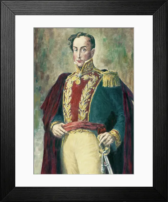 Framed Print : Portrait of Simon Bolivar Framed Print : Portrait of Simon Bolivar