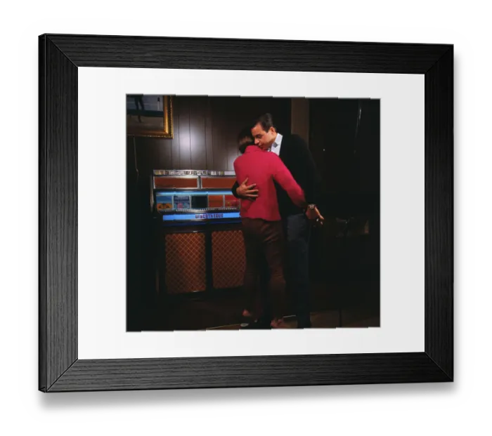 Framed Print : Couple Slow Dancing Near Jukebox