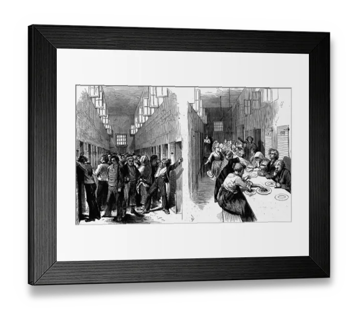 Framed Print : Two Opposing Corridors of Mental Patients at Hospital Framed Print : Two Opposing Corridors of Mental Patients at Hospital