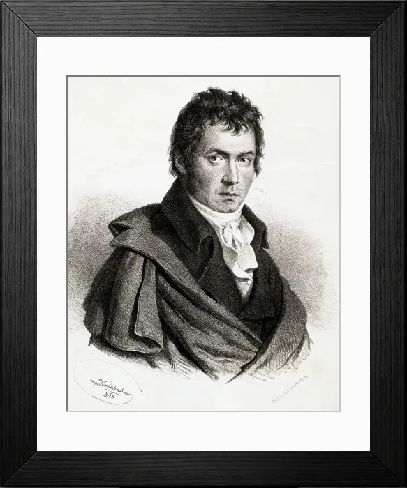 Framed Print : Portrait of Beethoven in Overcoat Framed Print : Portrait of Beethoven in Overcoat