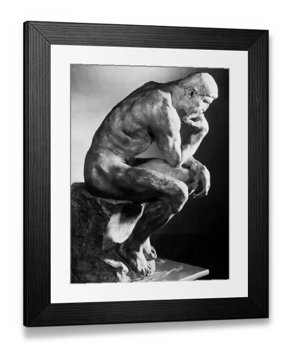 Framed Print : The Thinker by Auguste Rodin Framed Print : The Thinker by Auguste Rodin