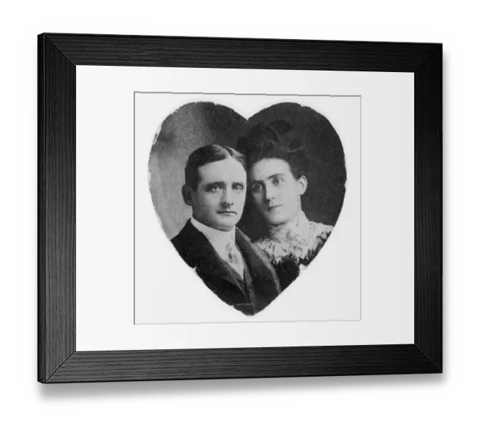 Framed Print : Portrait of Parents of Rose Fitzgerald Kennedy Framed Print : Portrait of Parents of Rose Fitzgerald Kennedy