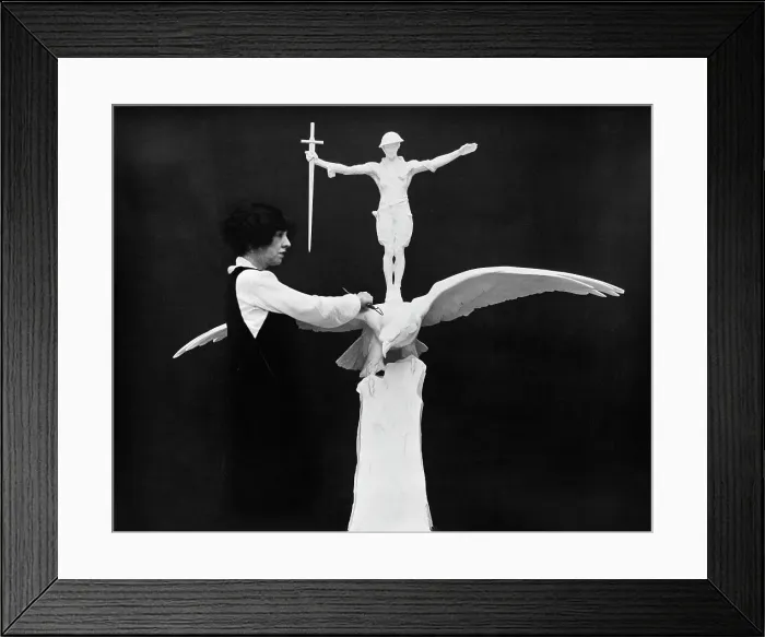 Framed Print : Mrs. Harry Payne Creating St. Nazaire Memorial