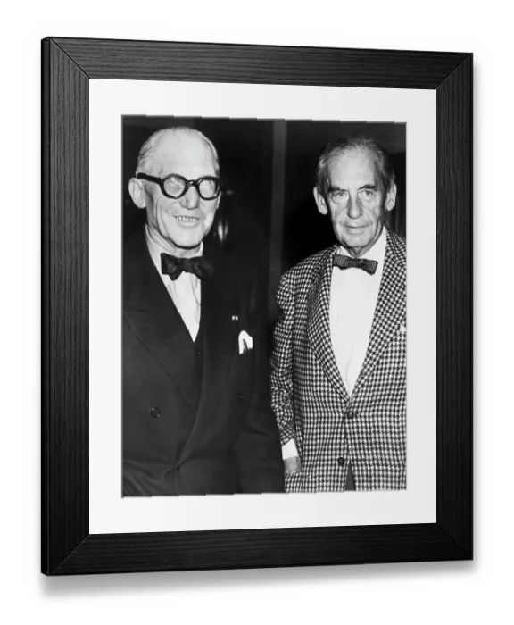 Framed Print : Architects Le Corbusier and Walter Gropius