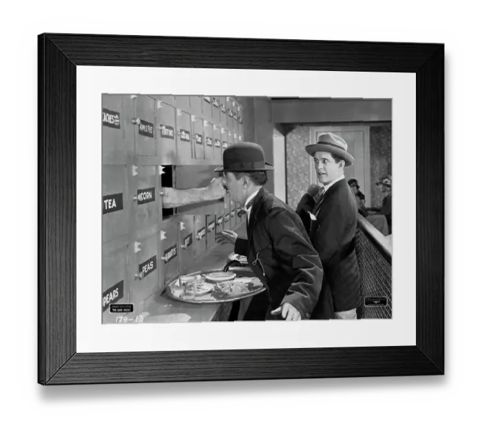 Framed Print : Punching a Man in the Nose at an Automat Framed Print : Punching a Man in the Nose at an Automat
