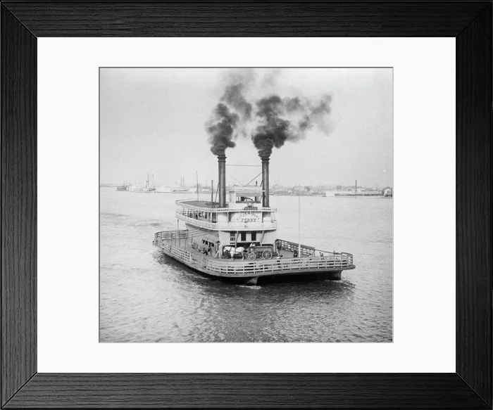 Framed Print : Ferry Boat On The Mississippi River Framed Print : Ferry Boat On The Mississippi River