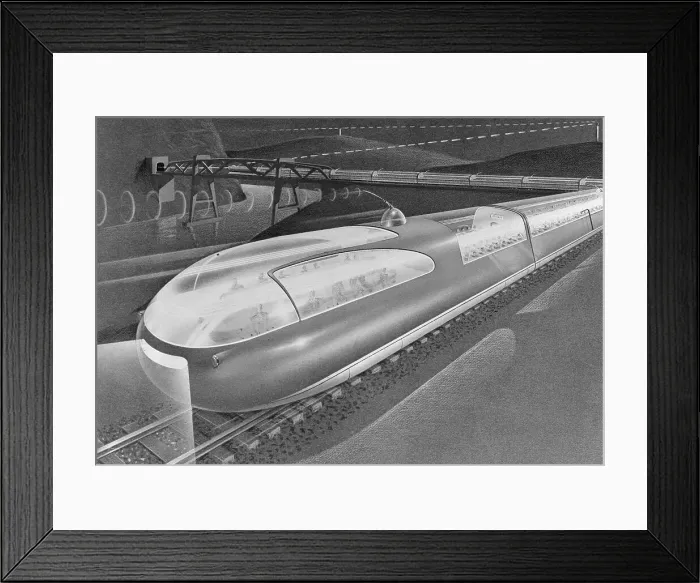 Framed Print : Design of Futuristic Train Framed Print : Design of Futuristic Train