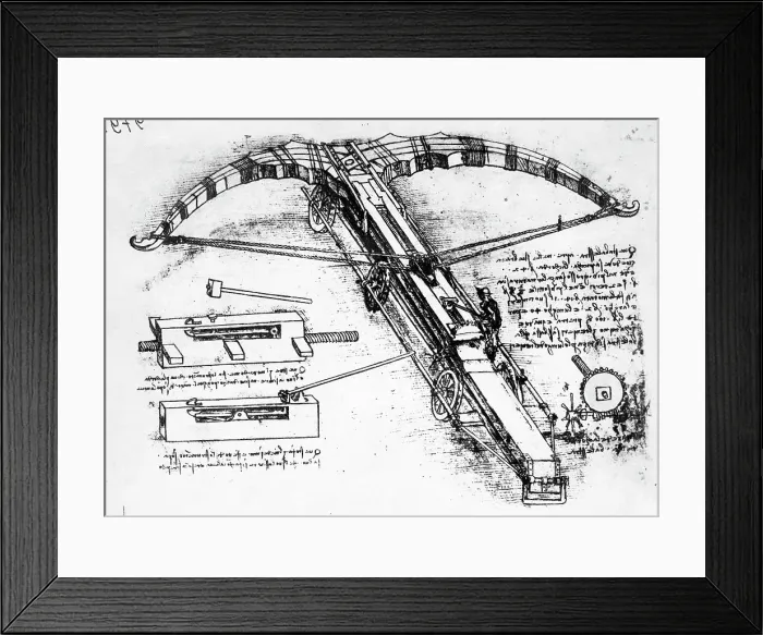 Framed Print : Giant Catapult by Leonardo da Vinci Framed Print : Giant Catapult by Leonardo da Vinci