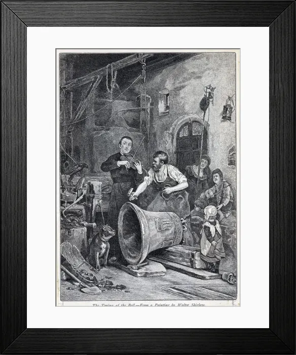 Framed Print : Tuning Bell; Man Playing Violin In Shop Framed Print : Tuning Bell; Man Playing Violin In Shop