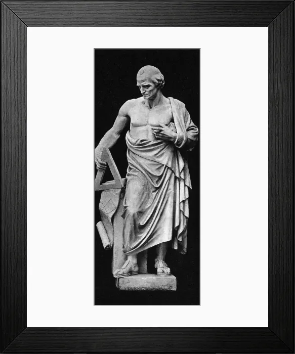 Framed Print : Full Length Statue Of Pythagoras Framed Print : Full Length Statue Of Pythagoras