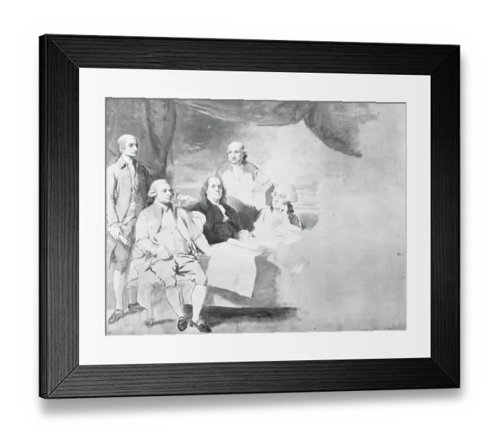 Framed Print : Unfinished Drawing of Peace Commissioners Framed Print : Unfinished Drawing of Peace Commissioners