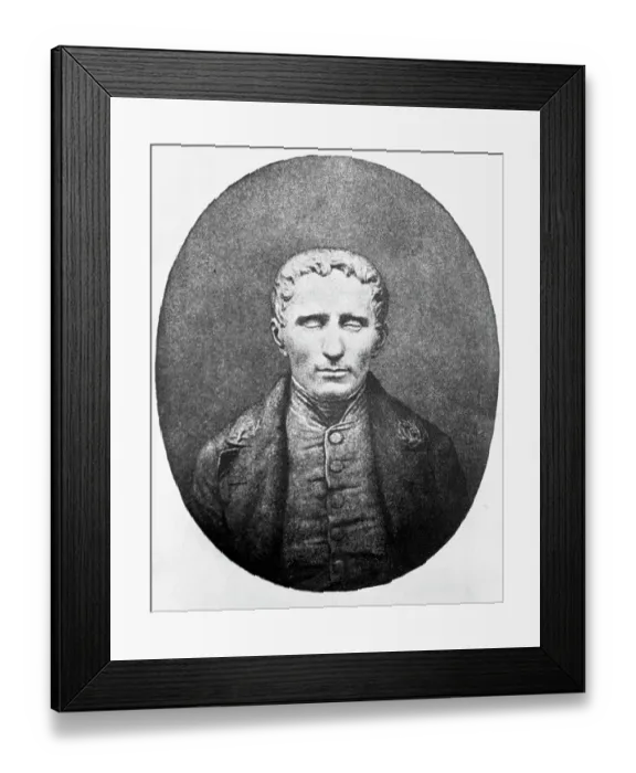 Framed Print : Portrait Of Louis Braille Framed Print : Portrait Of Louis Braille