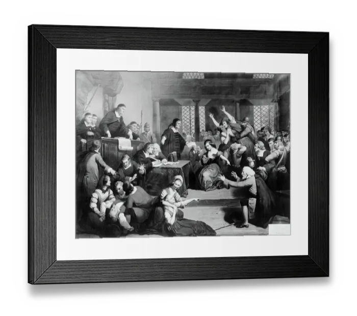 Framed Print : The Trial of George Jacobs, August 5, 1692 by Tompkins H. Matteson Framed Print : The Trial of George Jacobs, August 5, 1692 by Tompkins H. Matteson